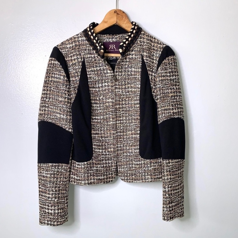 Rachel Roy Multicolored Tweed Cropped Blazer. Good users condition.